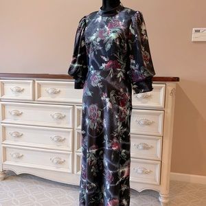 ASOS, silky sateen maxi evening dress